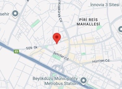 Kurye rota ve harita temalı görsel